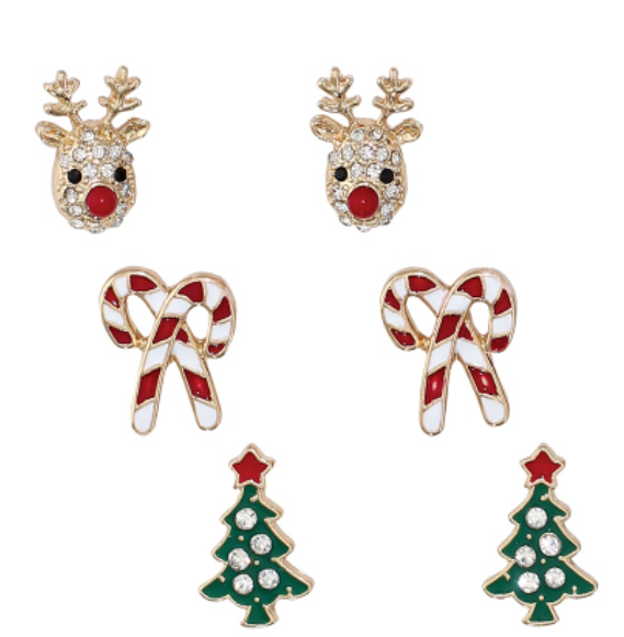 Rudolph, Tree, Candy Cane