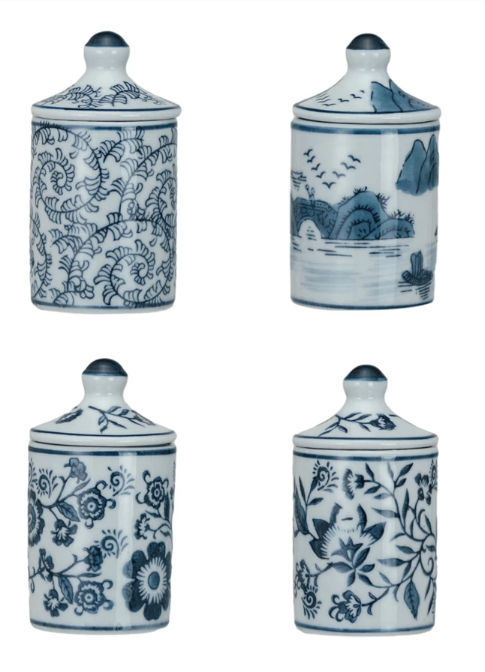 Hand-Painted Stoneware Spice Jar