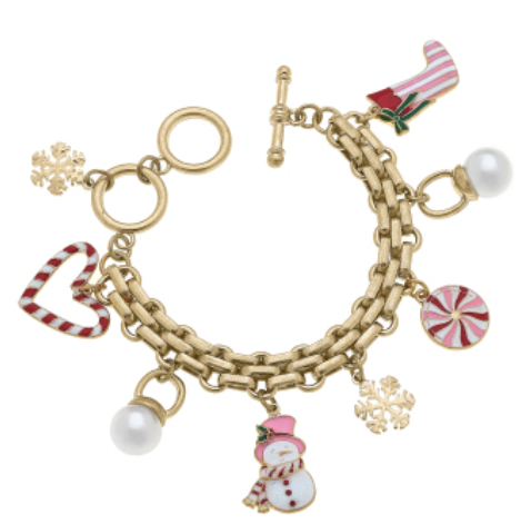 Candy Cane Charm Bracelet