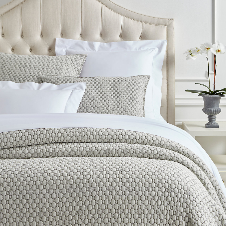 Silver Matelasse Bedding
