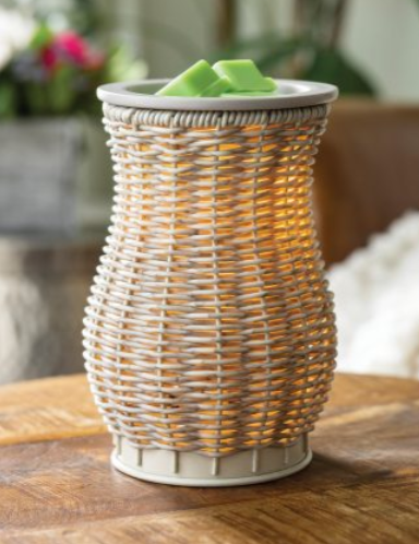 Graywash Wicker Illumination Fragrance Warmer