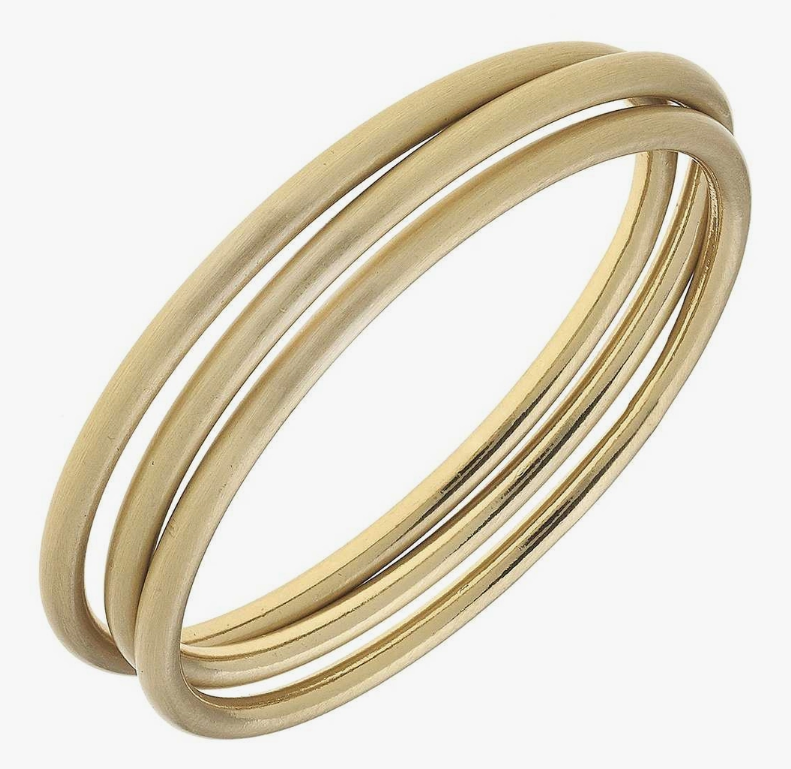 Isla Bangles in Satin Gold