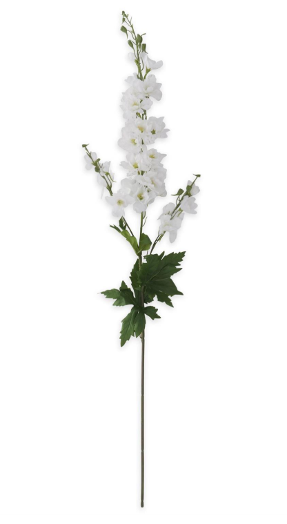 White Real Touch Delphinium Stem