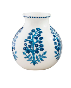 Block Print Flower Vase