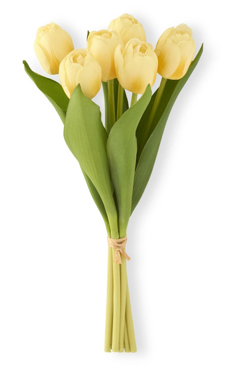 Light Yellow Real Touch Tulip Bundle