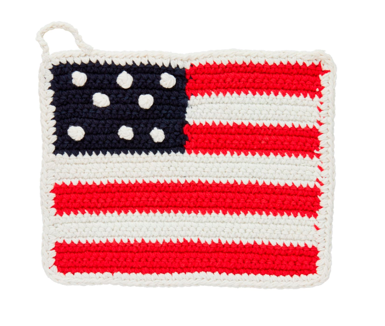 American Flag Pot Holder
