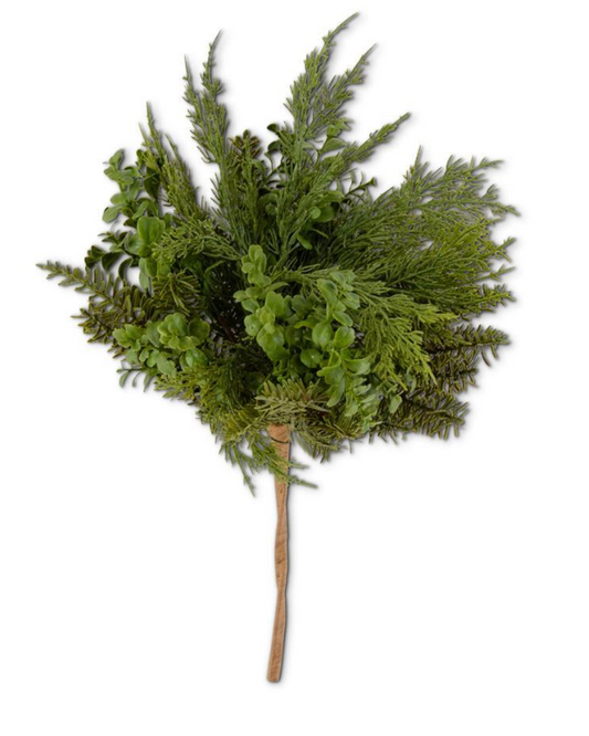Real Touch Boxwood and Mixed Pine Bush