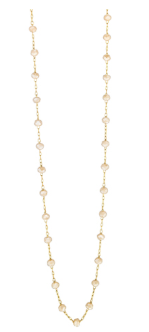 Dainty Glass Bead Beige Choker Necklace