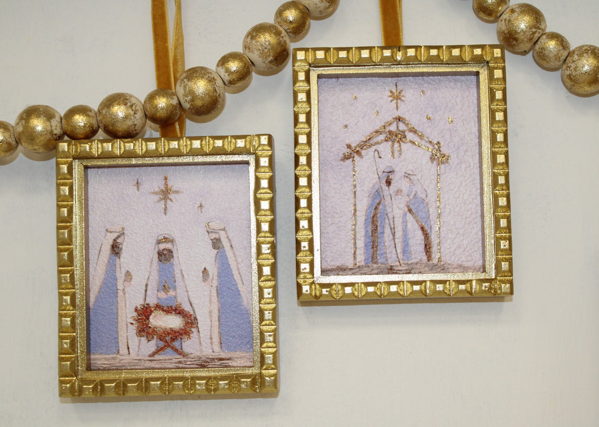 Framed Nativity Ornament