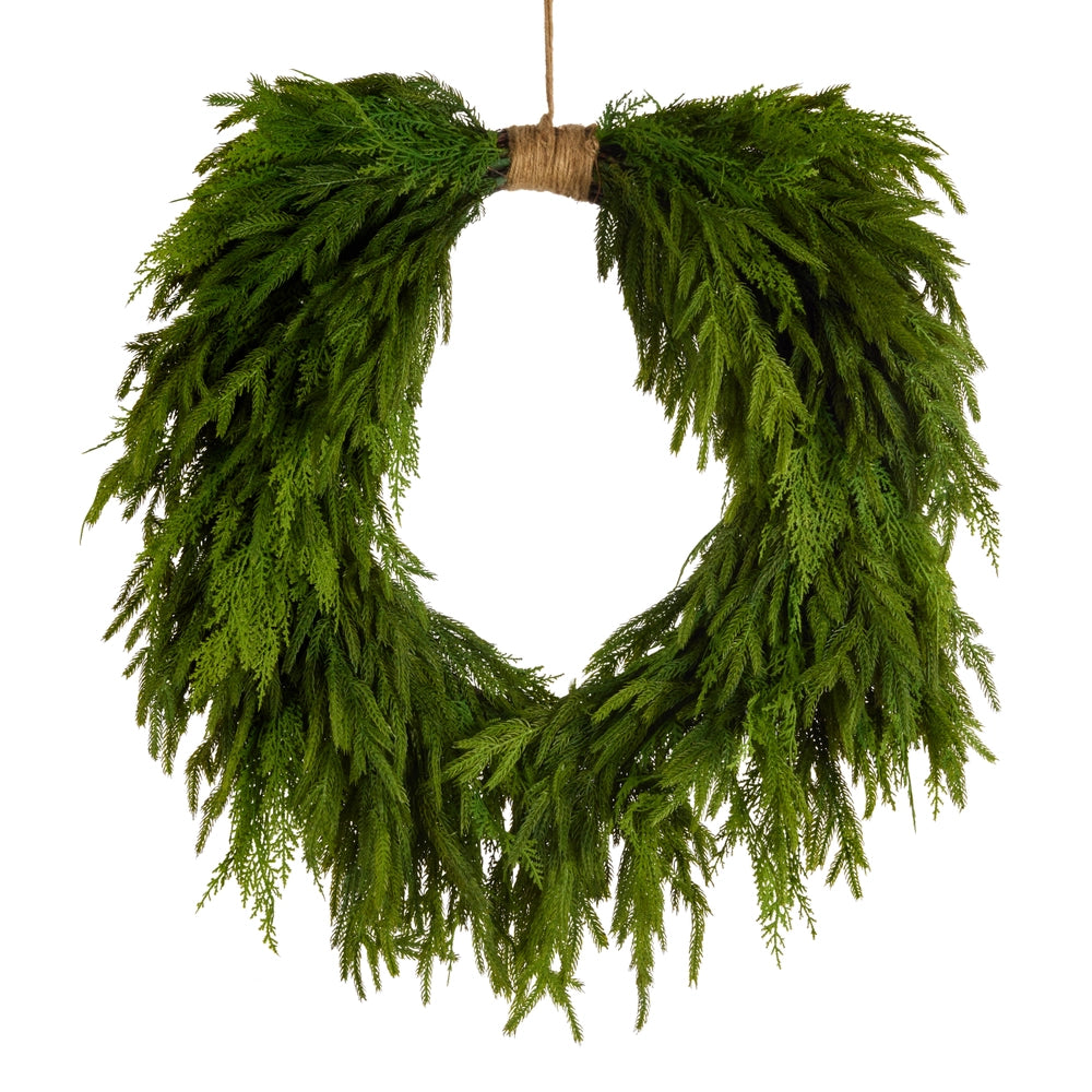 Norfolk Pine Horseshoe Wreath