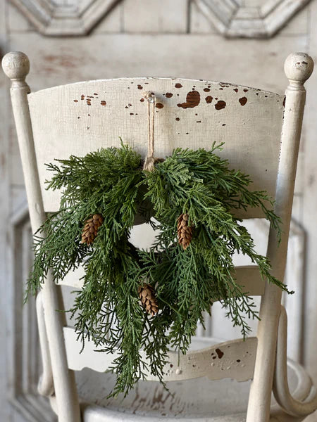 Mini Hanging Cedar Wreath