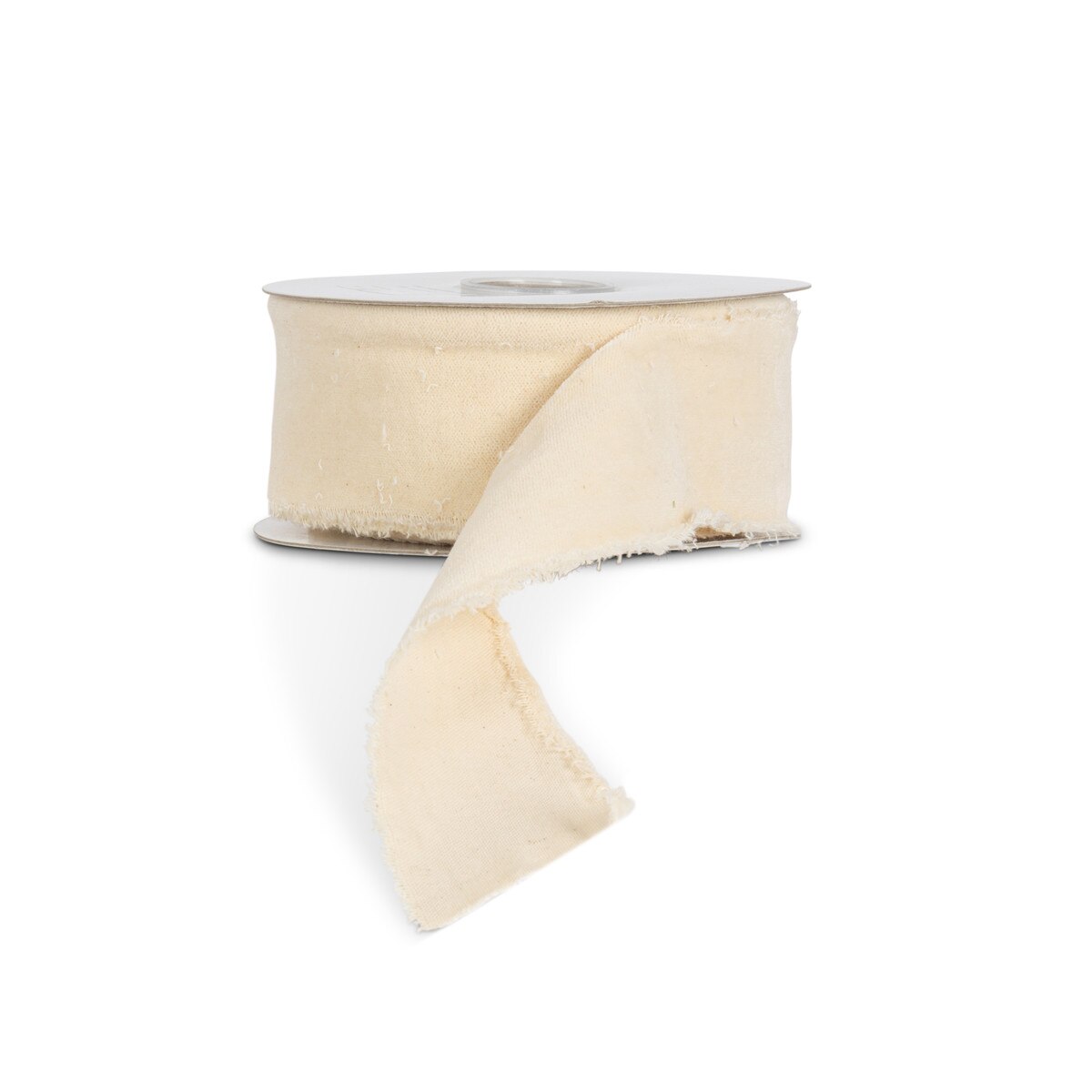 Ivory Frayed Edge Velvet Ribbon
