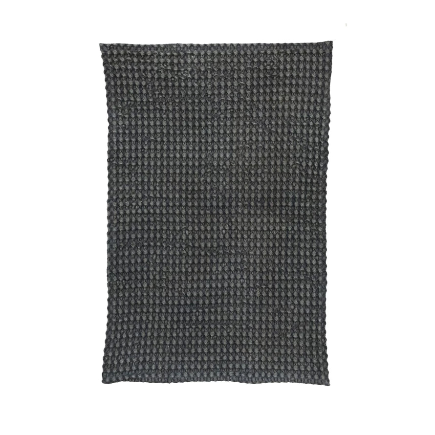 Stonewashed Cotton Waffle Tea Towel