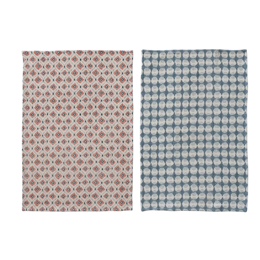 Cotton Waffle Weave Printed Kitchen Towel