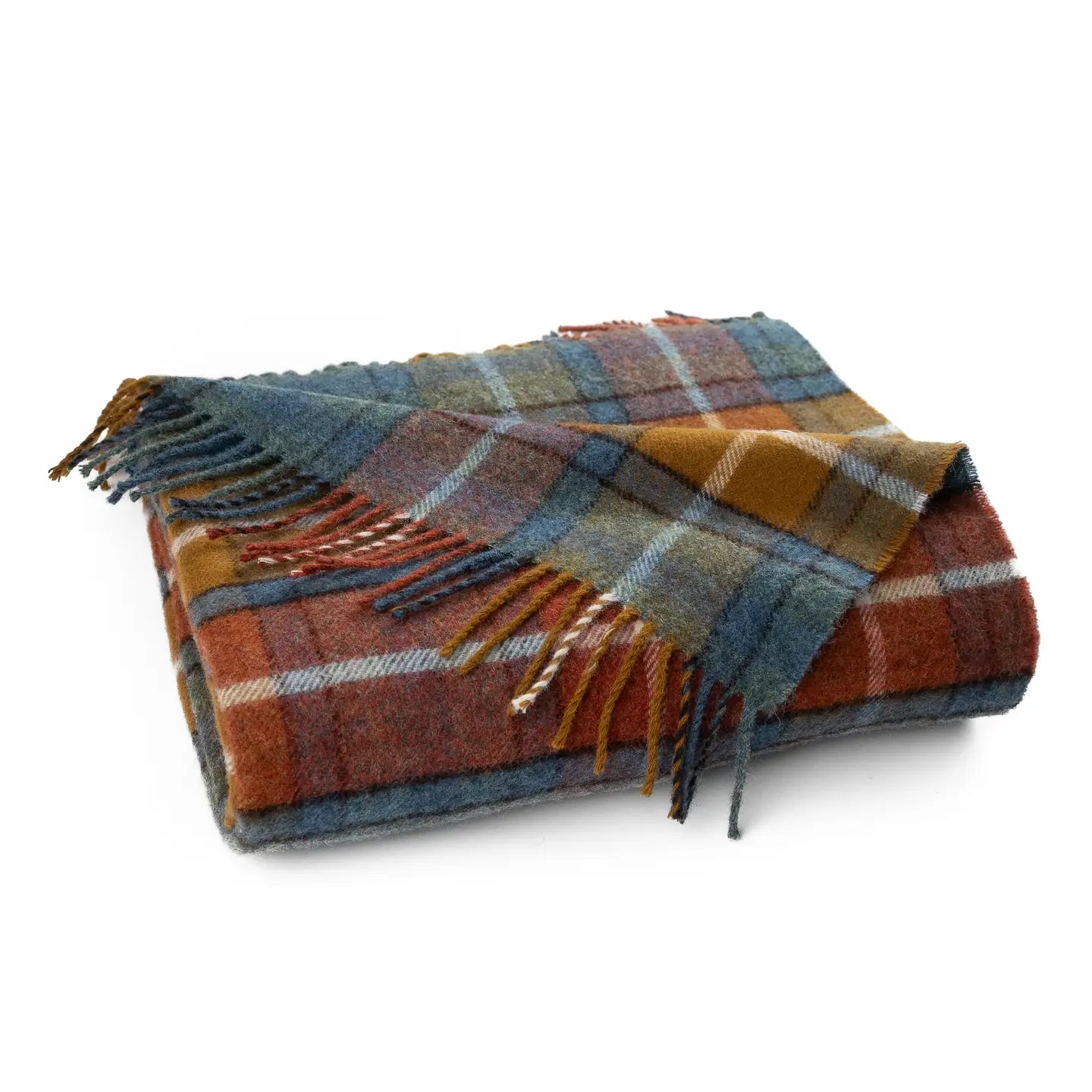 Highland Tweeds Shetland Lambswool Throw - Antique Buchanan