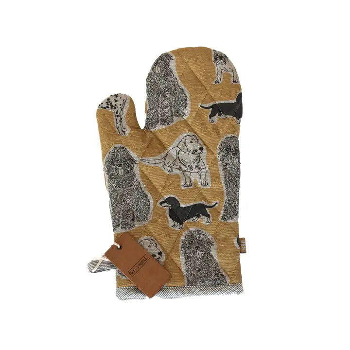 Dog Print Oven Glove