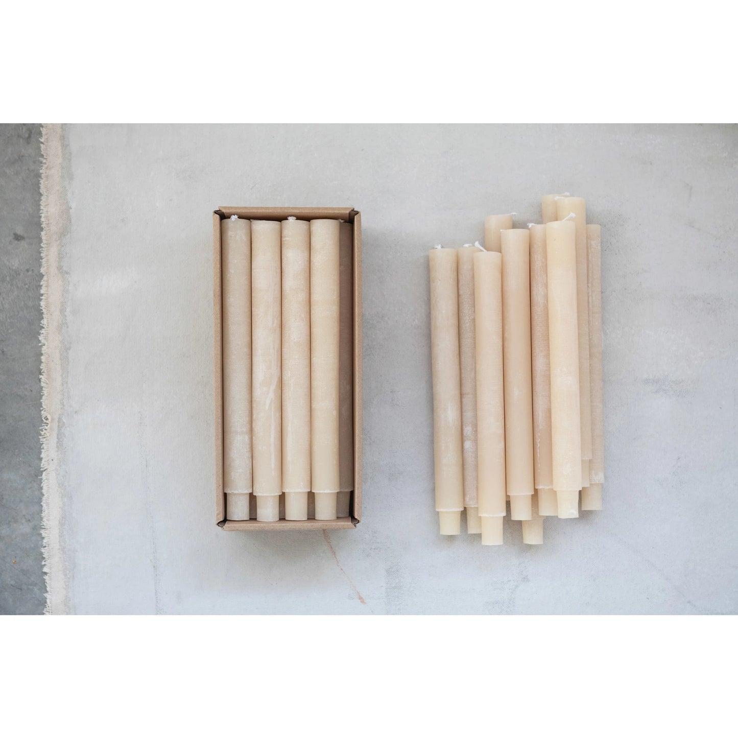 Cream Taper Candle Set