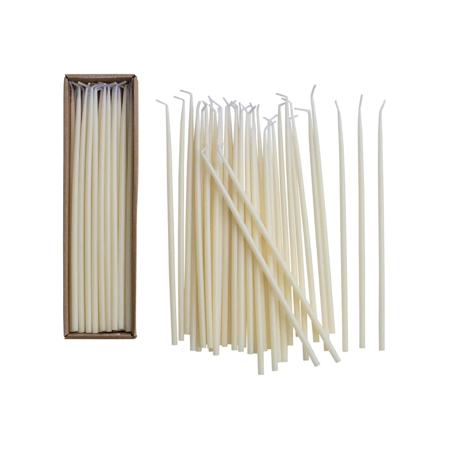 Thin Cream Taper Candles