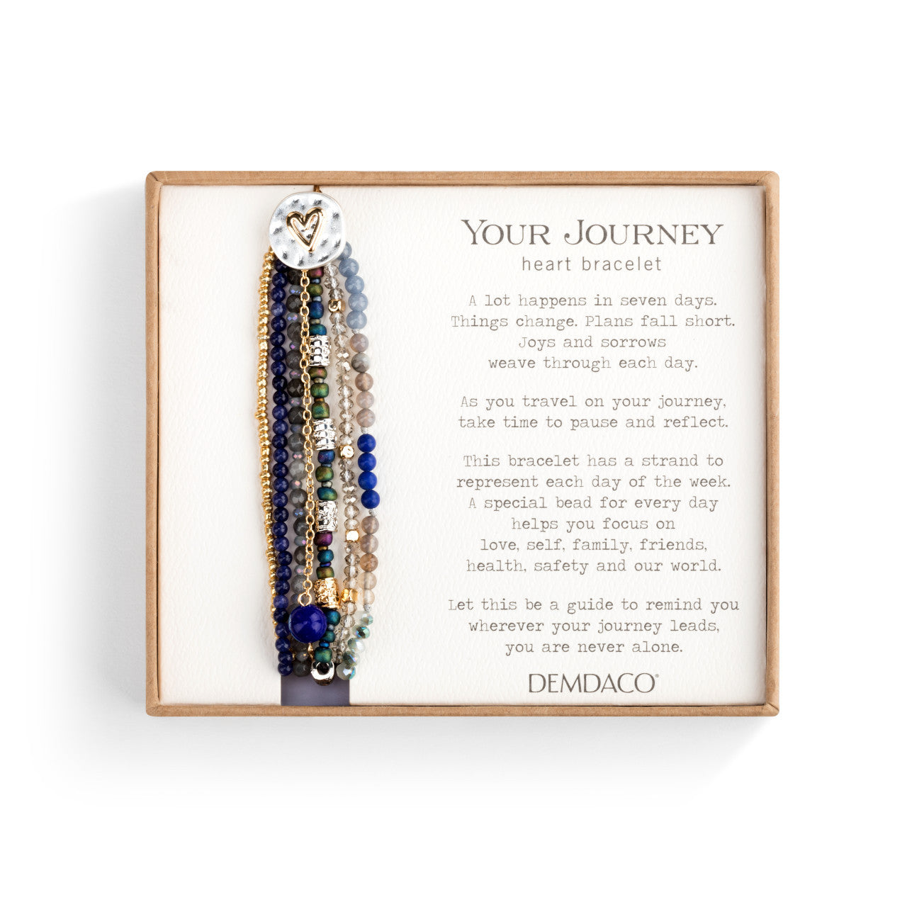 Beaded Love Bracelet Indigo
