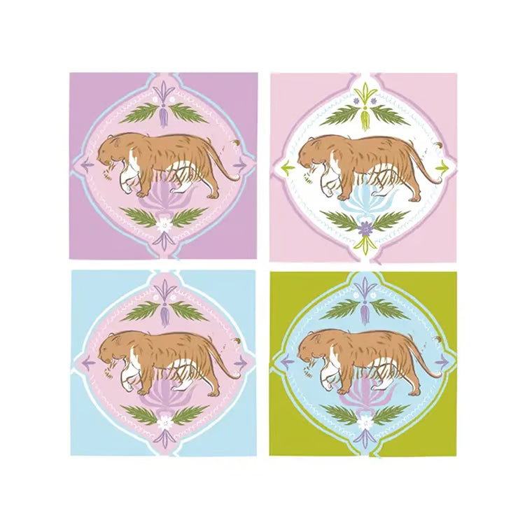 Moon Tiger Coasters Set/4