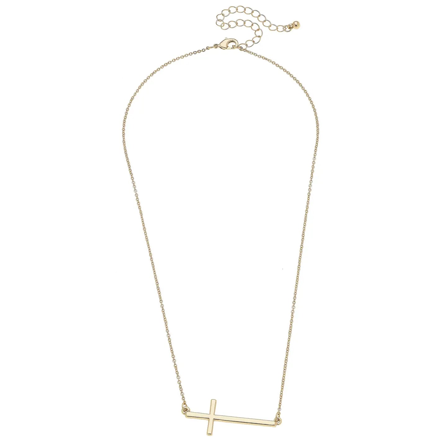 Carmi Horizontal Cross Necklace