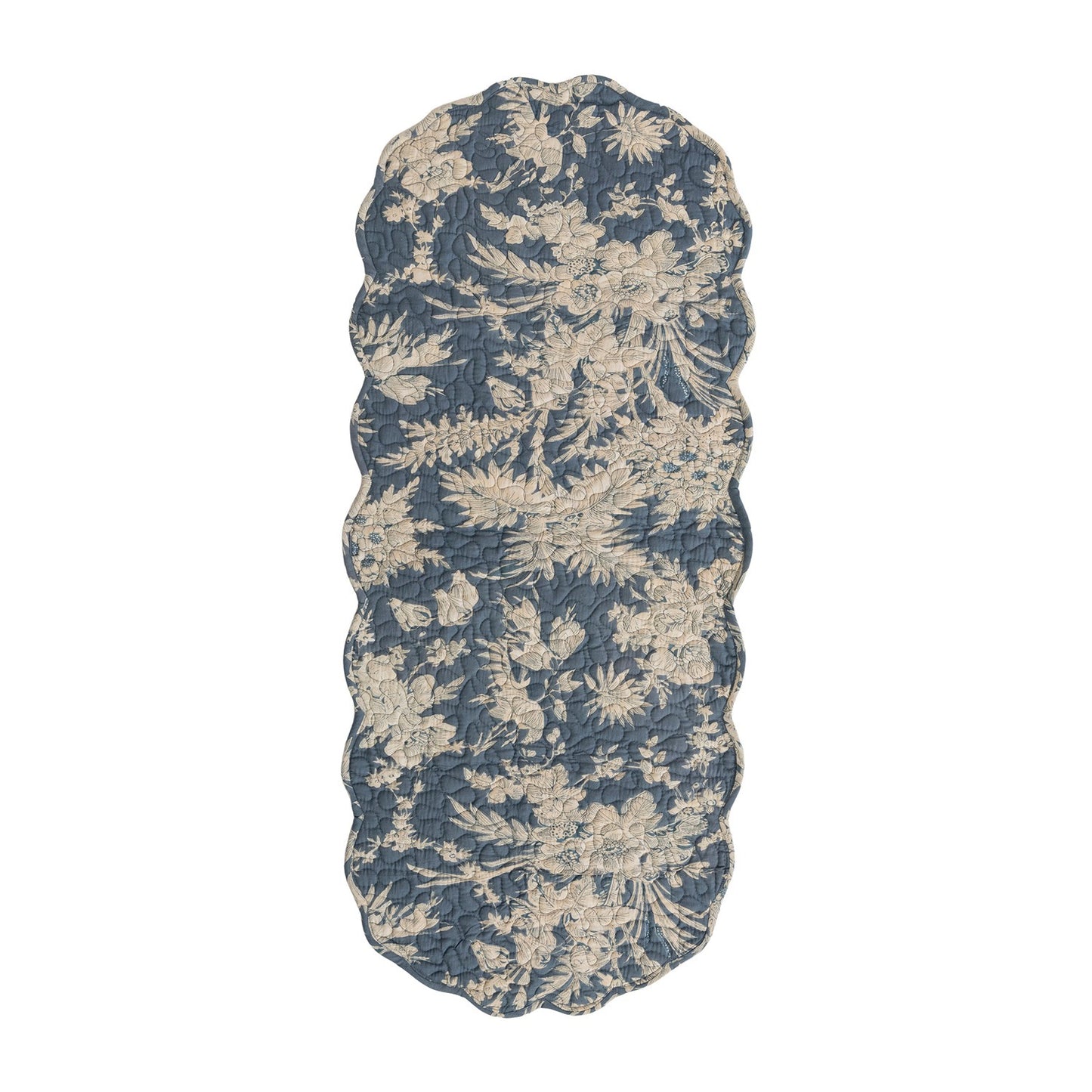 Printed Scalloped Table Runner