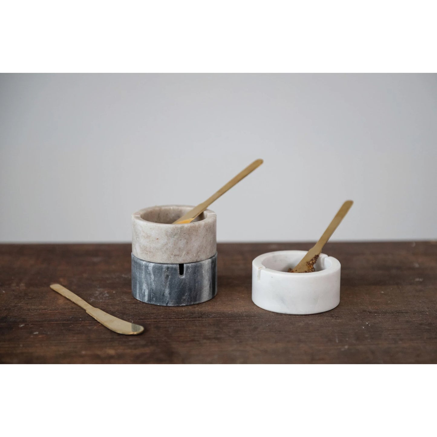 Marble Bowl with Knife Set