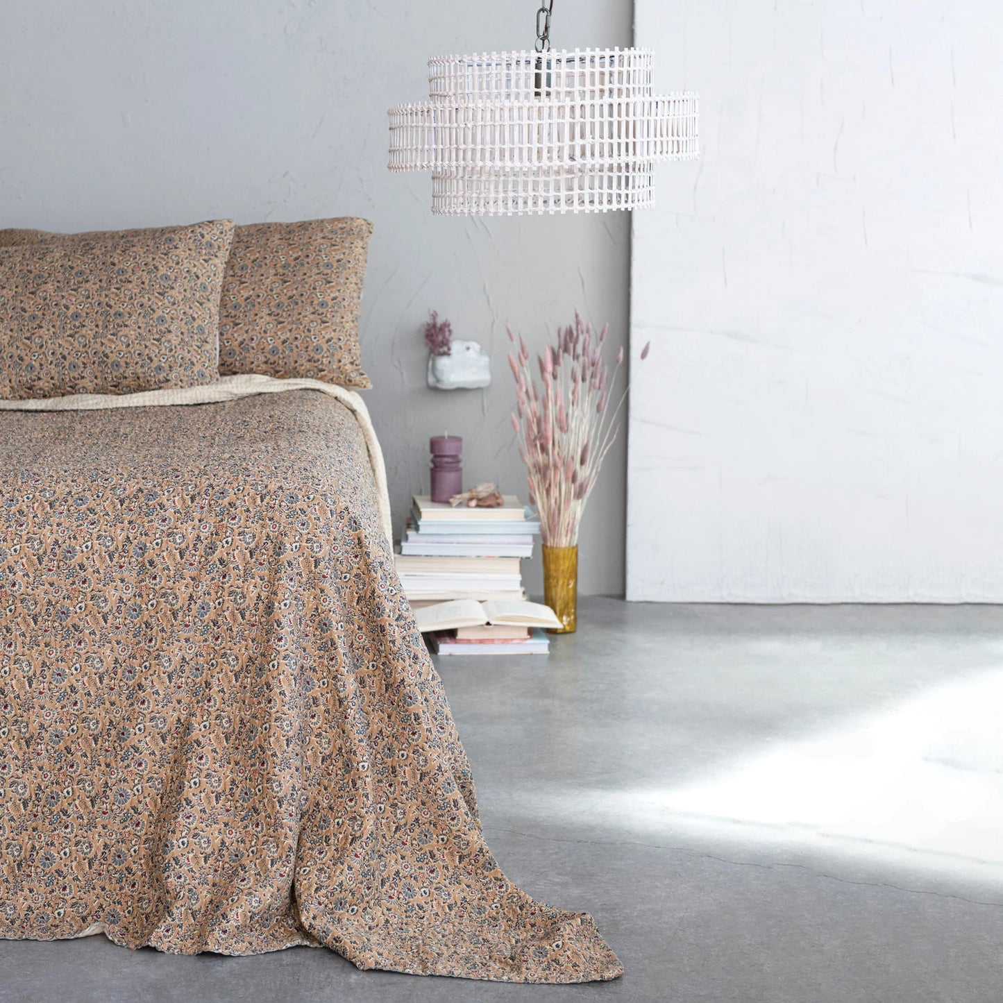 Floral Print Cotton King Bedding