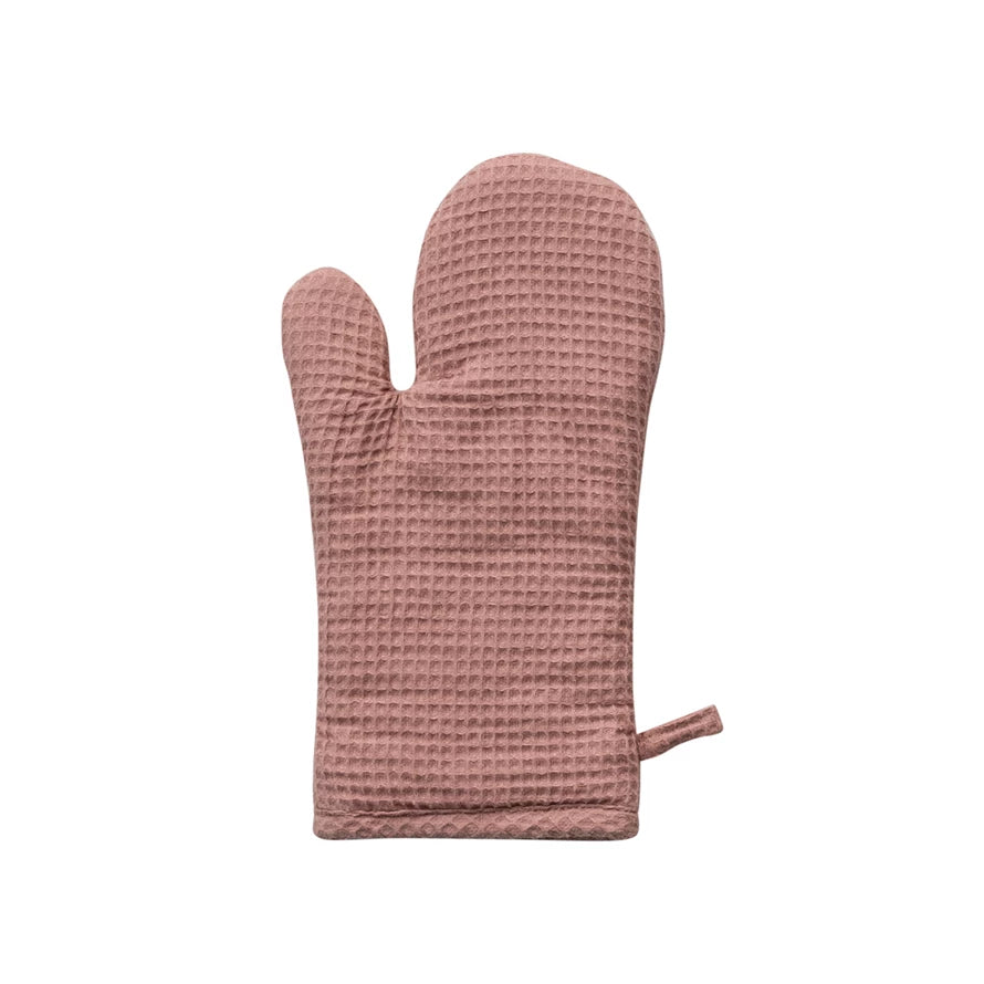 Putty Woven Linen & Cotton Waffle Hot Mitt