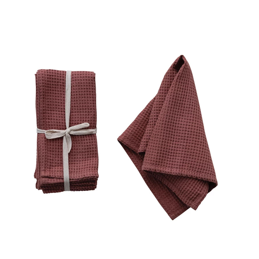 Berry Woven Linen & Cotton Waffle Napkins
