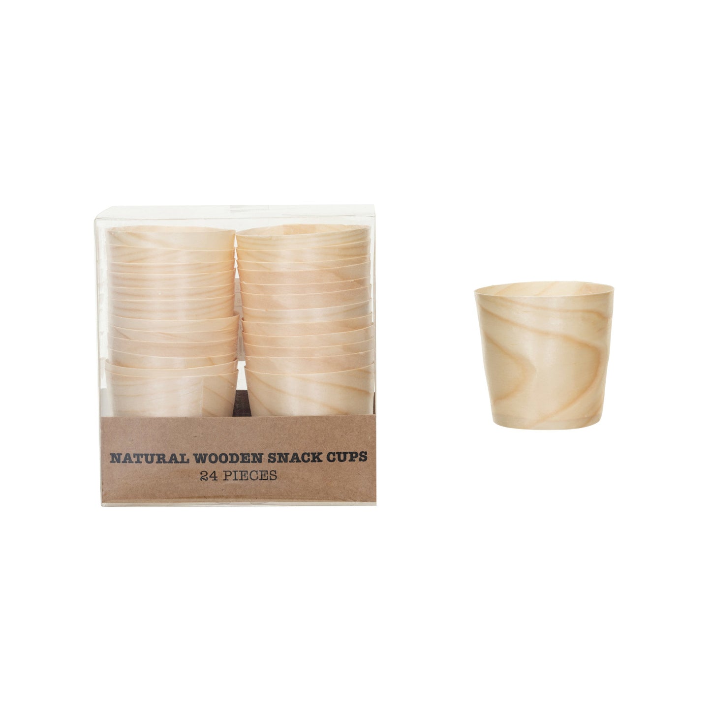 Wood Single Use Snack Cups
