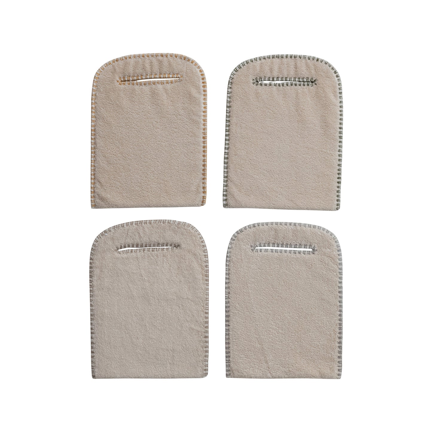 Cotton Terry Cloth Pot Holder w/ Blanket Stitch Edge