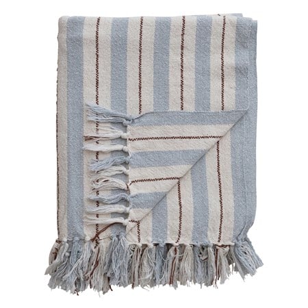 Striped Throw w/ Fringe