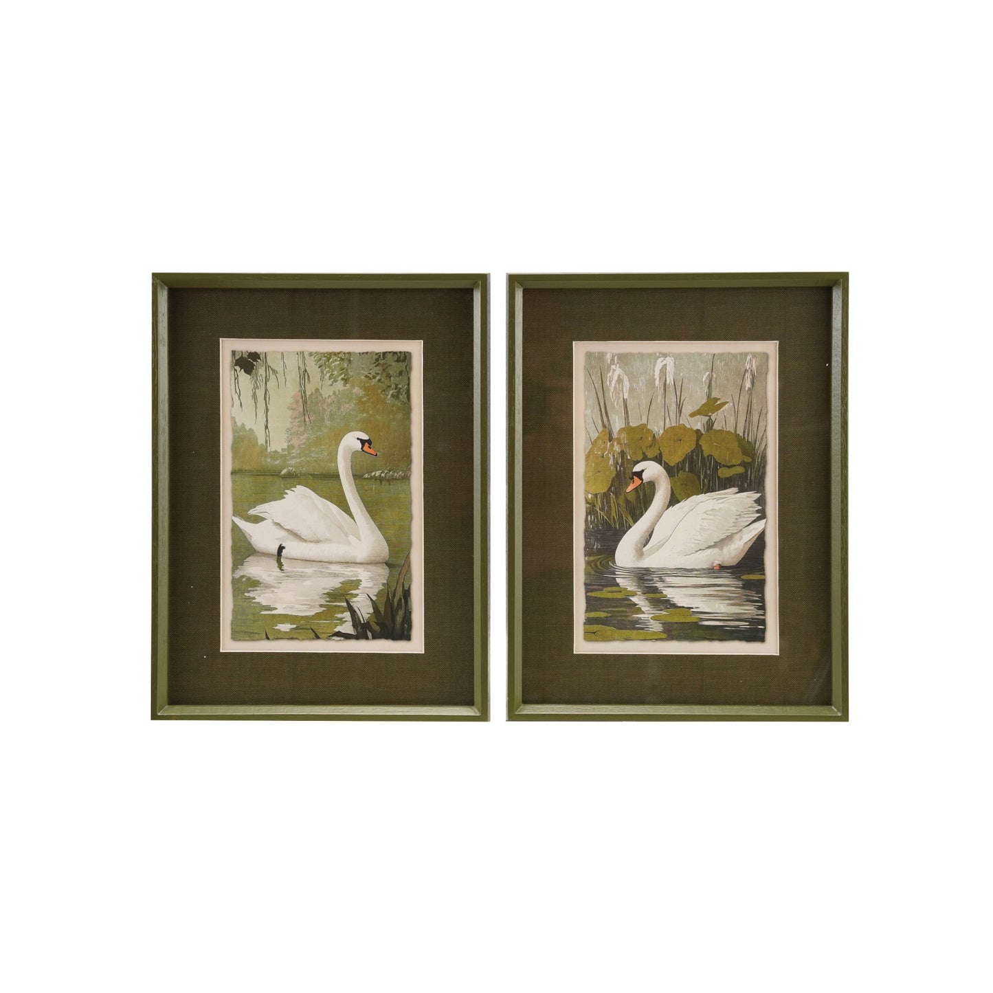 Wood Framed Swan