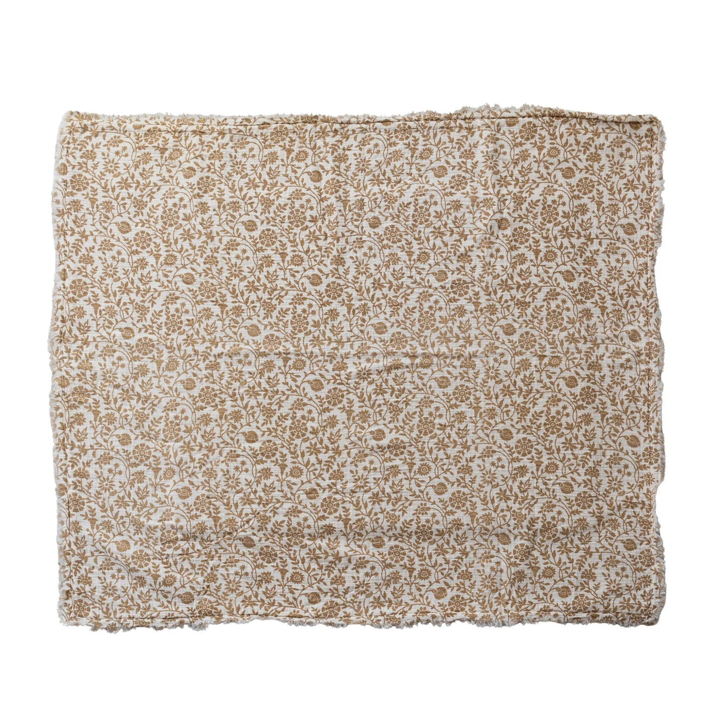 Cotton Printed Throw with Kantha Stitch
