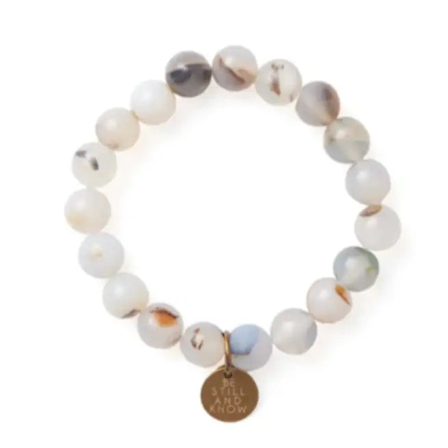 Earth Tone Serenity Stone Bracelet - Be Still & Know