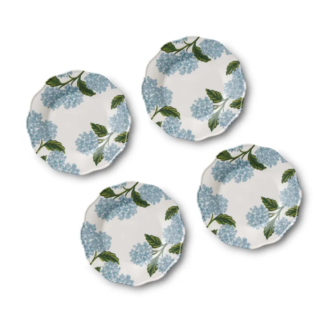 Hydrangea Melamine Dessert Plates