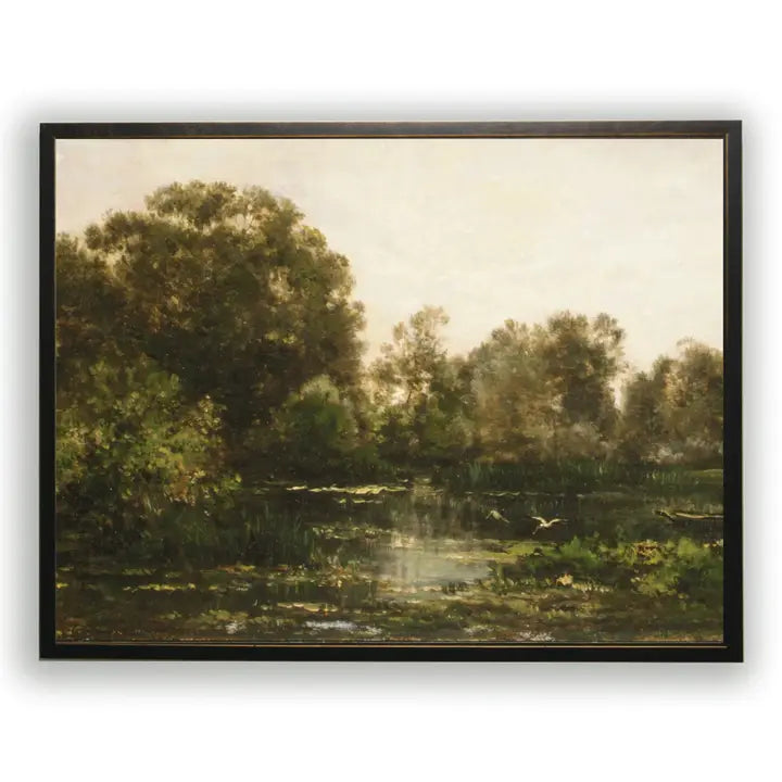 Framed Vintage Oil Landscape Painting