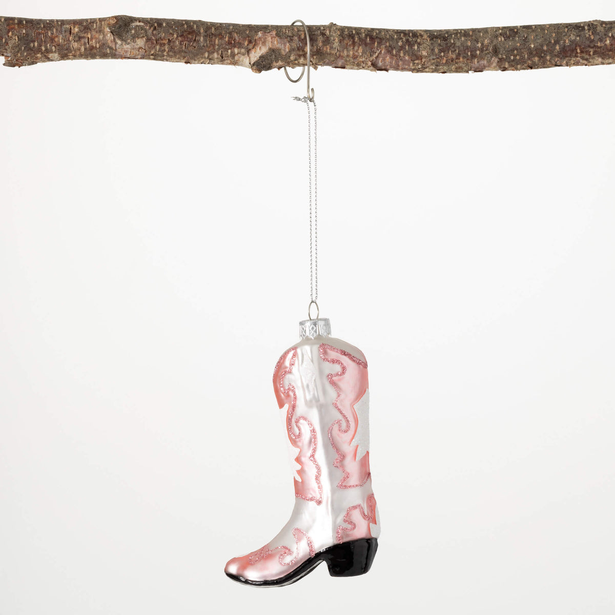 Pink Cowboy Boot Ornament
