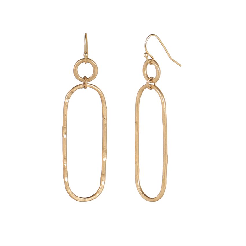 Antique Gold Geo Dangle Earrings