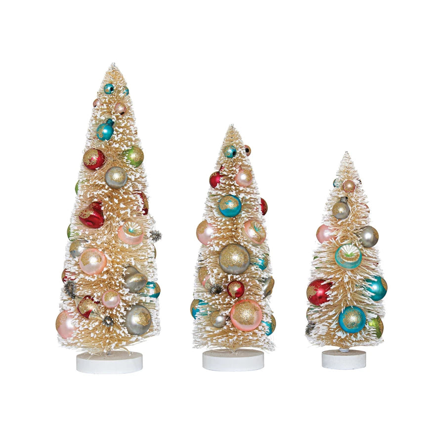 Bottle Brush Tree With Ornaments