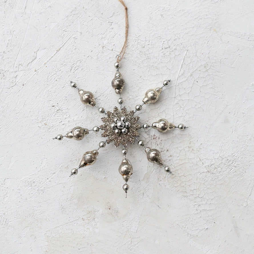 Mercury Glass Snowflake Ornament