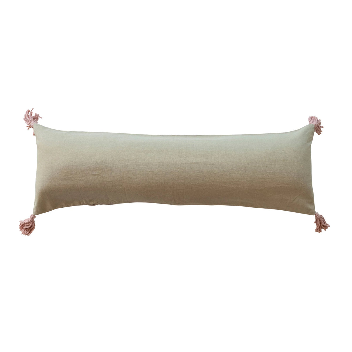 Lumbar Pillow With Embroidery Tassels
