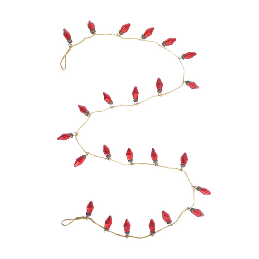 Red Mercury Glass Garland