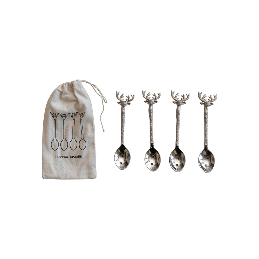 Coffee Spoon With Reindeer Handle