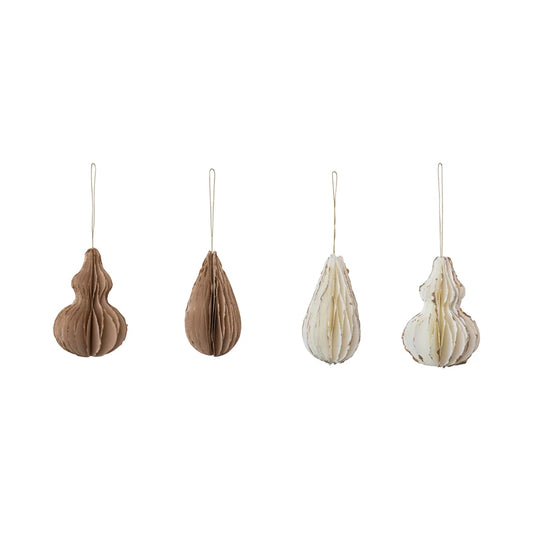 Handmade Paper Honeycomb Finial Ornament