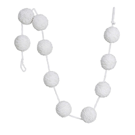 Chenille Snowball Garland