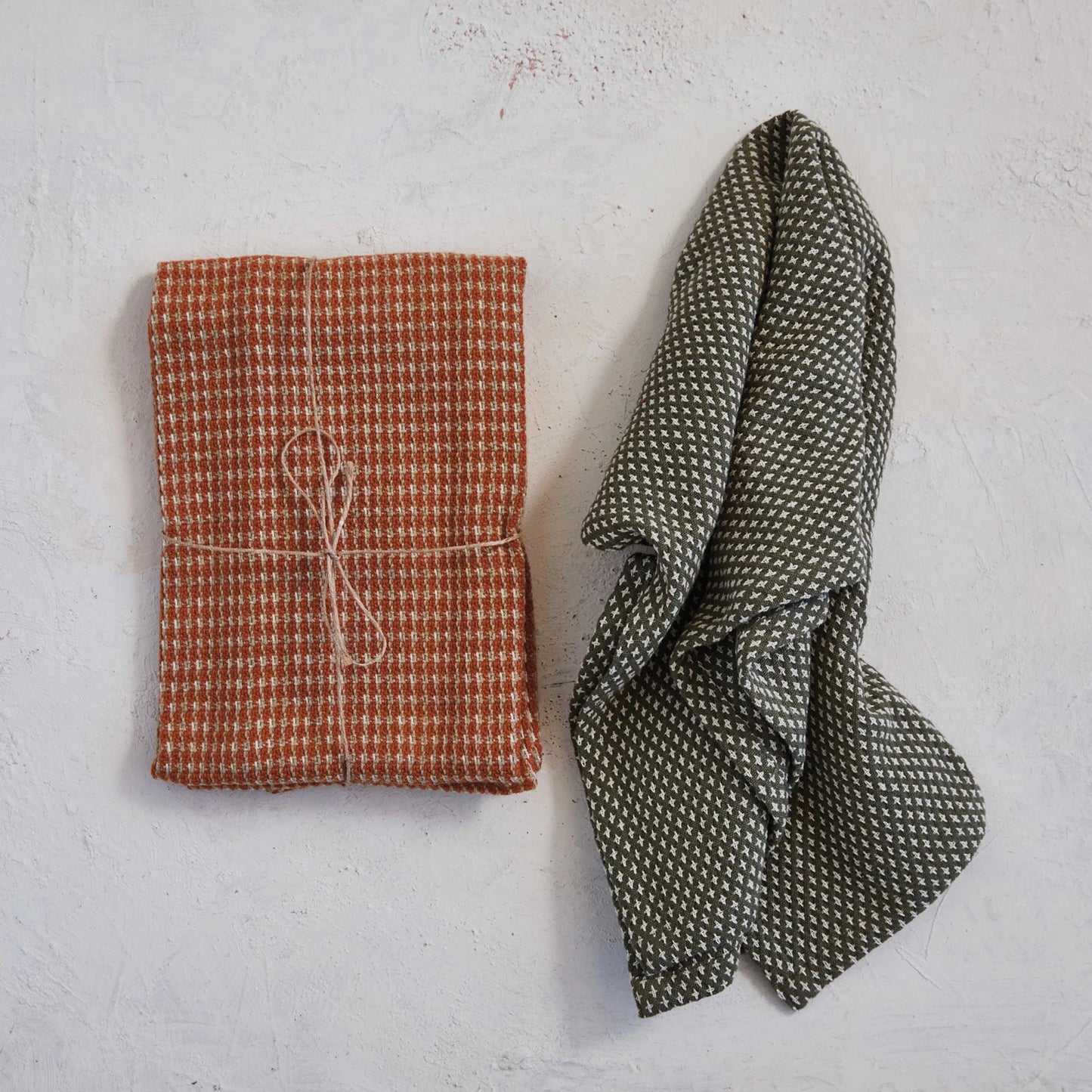 Woven Cotton Dobby Dish Cloths