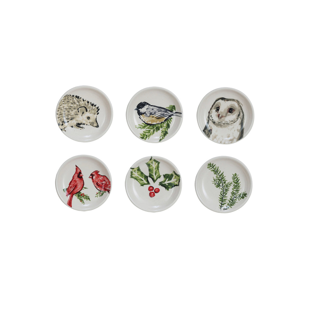 Stoneware Dish With Botanical & Animal