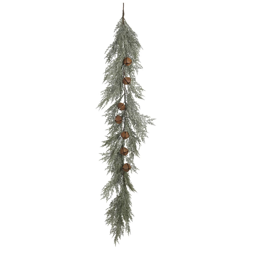 Cedar Garland w/ Metal Bells